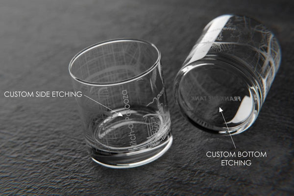 Tokyo 26.2 Marathon Map Rocks Glass