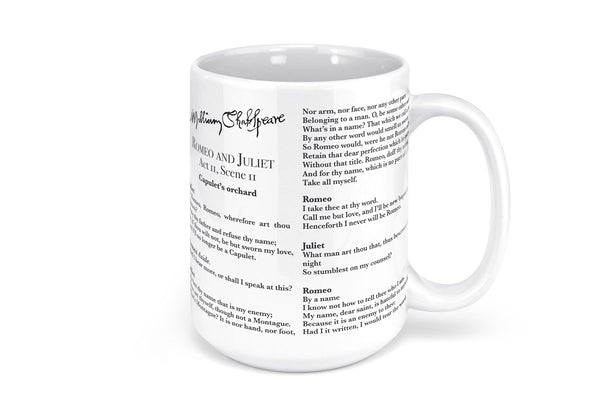 Romeo and Juliet - Shakespeare - 15 oz Ceramic Mug