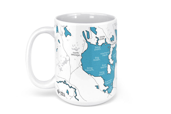 Sebago Lake Map Mug - 15 oz