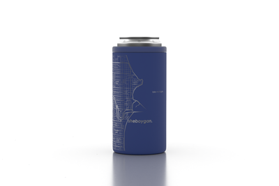 Custom can cooler with map