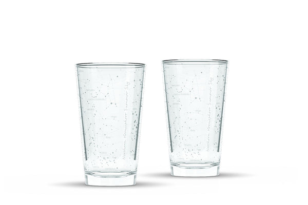 Constellation Pint Glass Pair - Summer Sky Northern Hemisphere