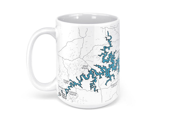 Table Rock Lake Map Mug - 15oz