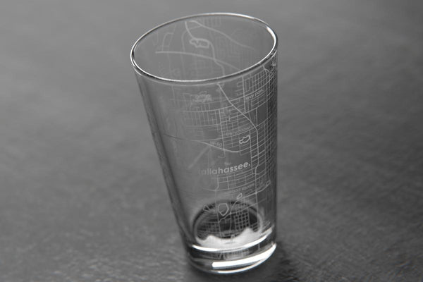 Custom etched pint glasses