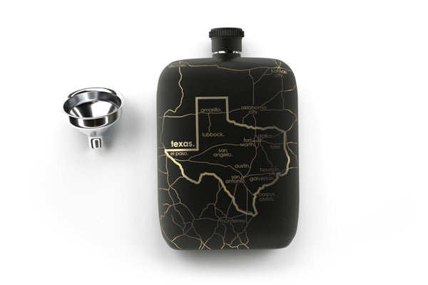 State Maps Pocket Flask