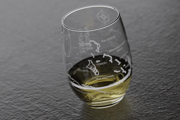 Bahamas Island Stemless Wine Glass