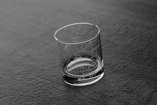 Tucson Map Rocks Glass