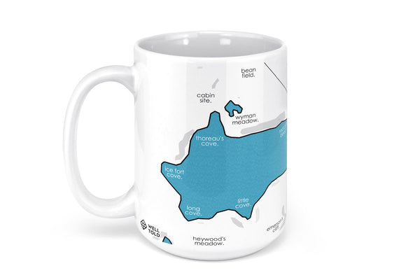 Walden Pond Map Mug - 15oz