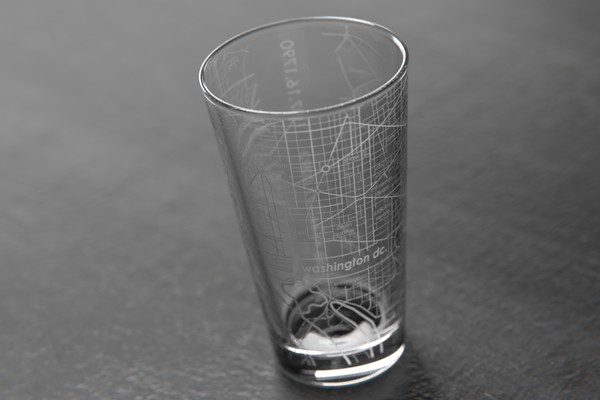 Washington DC Map Pint Glass