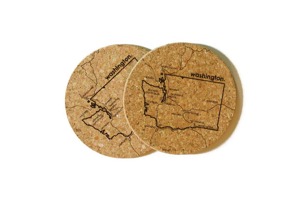 Washington - Cork Coaster Pair
