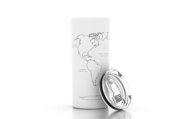 World Map 16 oz Insulated Coffee Tumbler