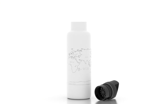 World Map 21 oz Insulated Hydration Bottle