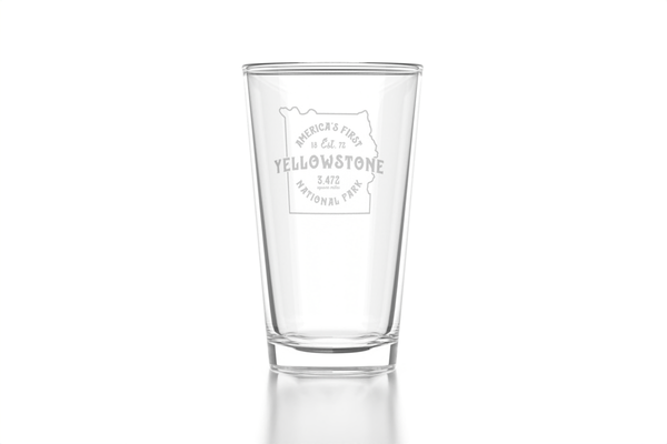 Yellowstone Pint Glass