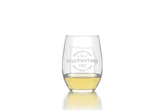 Yellowstone Stemless Wine Glass