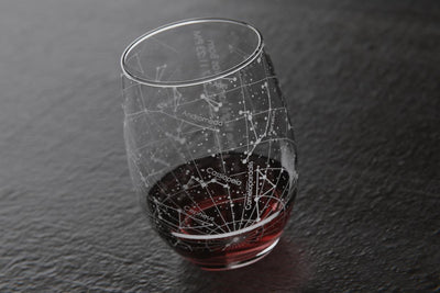 Custom Night Sky Stemless Wine Glass