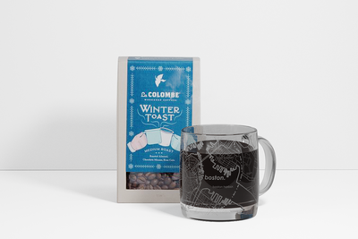 City Map Glass Coffee Mug + Coffee - Gift Set