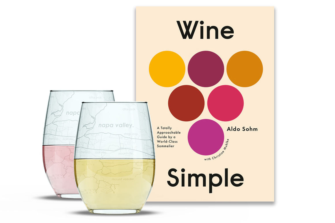 Napa Wine Glass and Book Gift Set