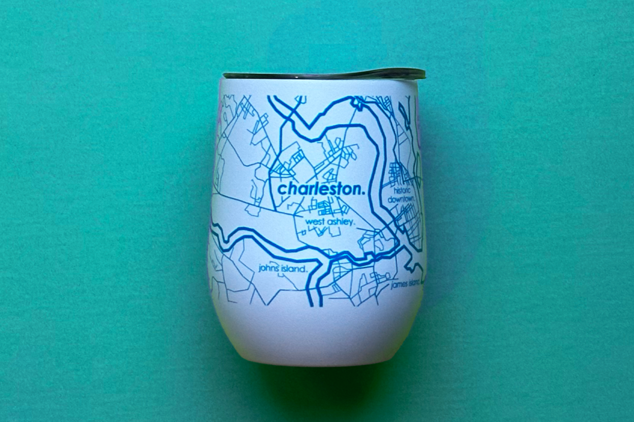 Home Town Map 12 oz Insulated Wine Tumbler