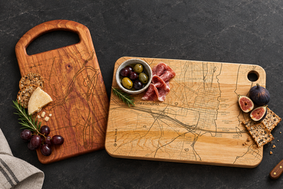 Home Town Map Cherry Handle Board
