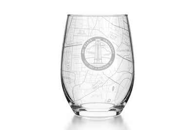 North Carolina State University - Etched Map Stemless Wine Glass