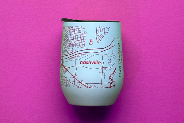 Home Town Map 12 oz Insulated Wine Tumbler