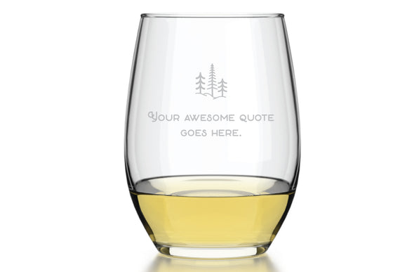 Burlington Map Stemless Wine Glass - Well Told