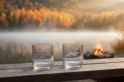 Lake Life Rocks Glass