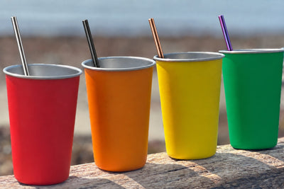 8.5" Stainless Steel Drinking Straws - Set of 2