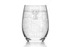 Texas Tech University - Etched Map Stemless Wine Glass