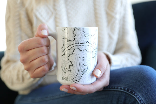 Custom Topography Map 15 oz Mug