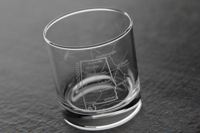 State Map Riedel Crystal Rocks Glass