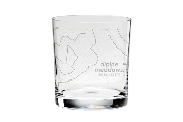 Topo Map Etched Mason Jar Drinking Glasses