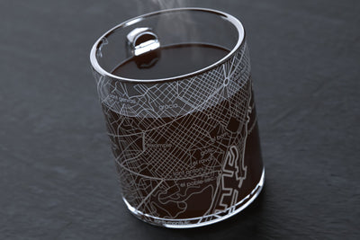 Barcelona Street Maps Glass Coffee Mug