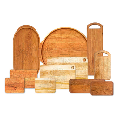 Home Town Map Cherry Handle Board