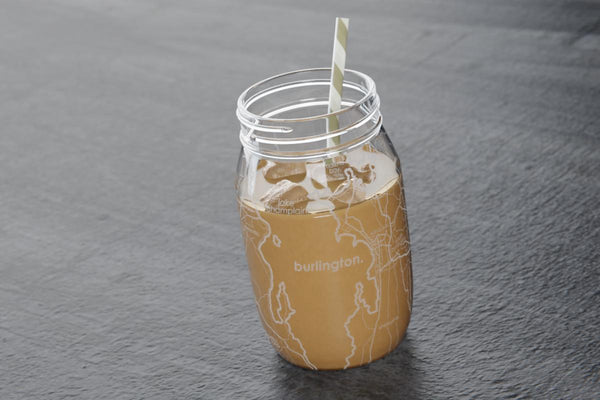 Burlington Map Mason Jar