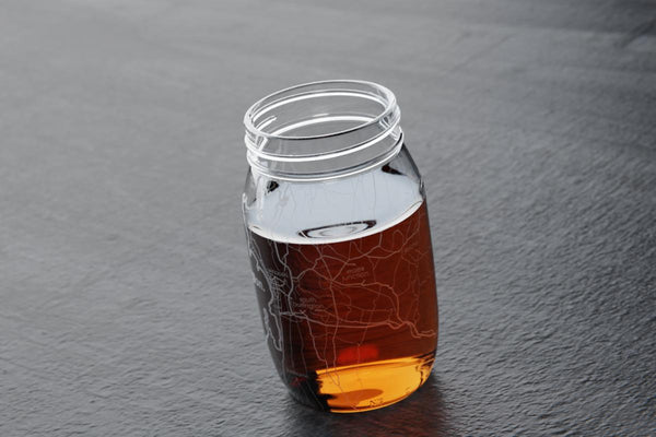 Burlington Map Mason Jar