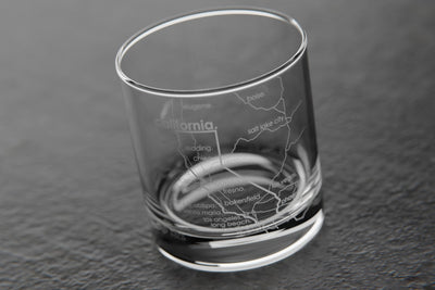 State Map Riedel Crystal Rocks Glass