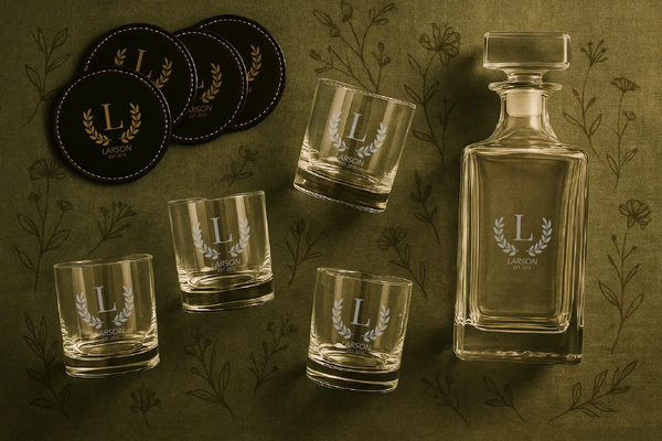 Personalized Whiskey Decanter Gift Set