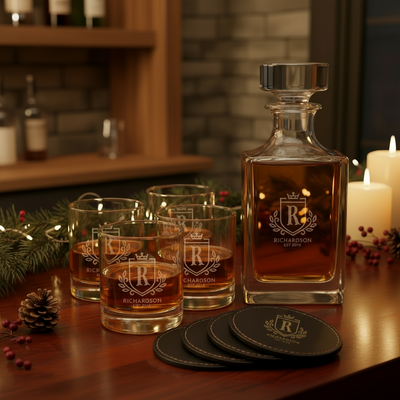 Personalized Whiskey Decanter Gift Set