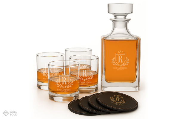 Personalized Whiskey Decanter Gift Set