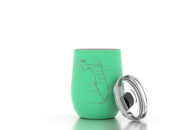 State Map 12 oz Insulated Wine Tumbler