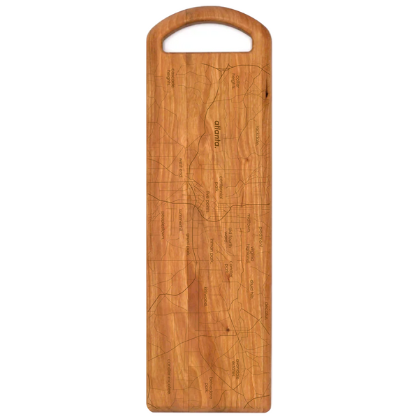 Home Town Map Cherry Handle Board