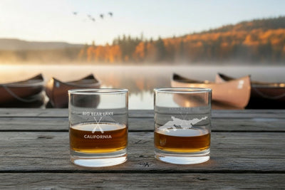 Lake Life Rocks Glass