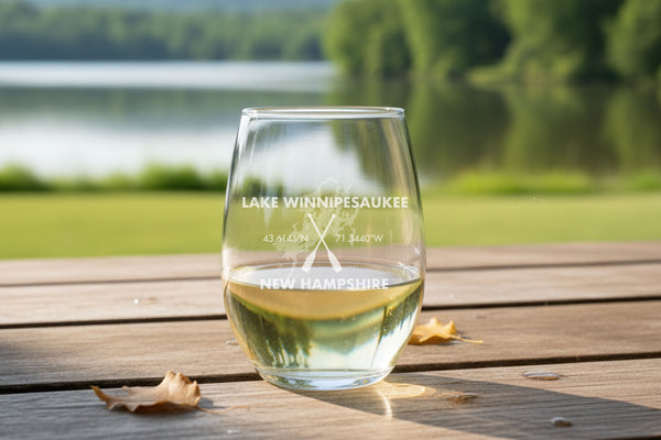 Lake Life Stemless Wine Glass