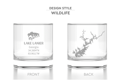 Lake Life Rocks Glass