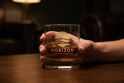 Custom Logo Rocks Glass