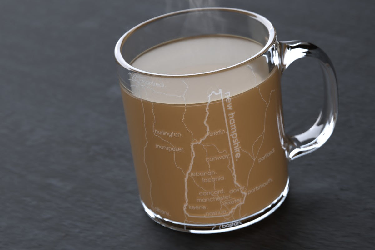 State Map Glass Coffee Mug