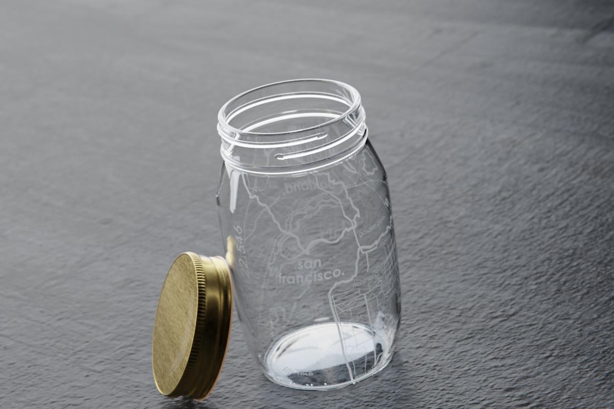 San Francisco Map Mason Jar