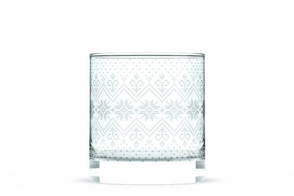 Snowflake Sweater Rocks Glass