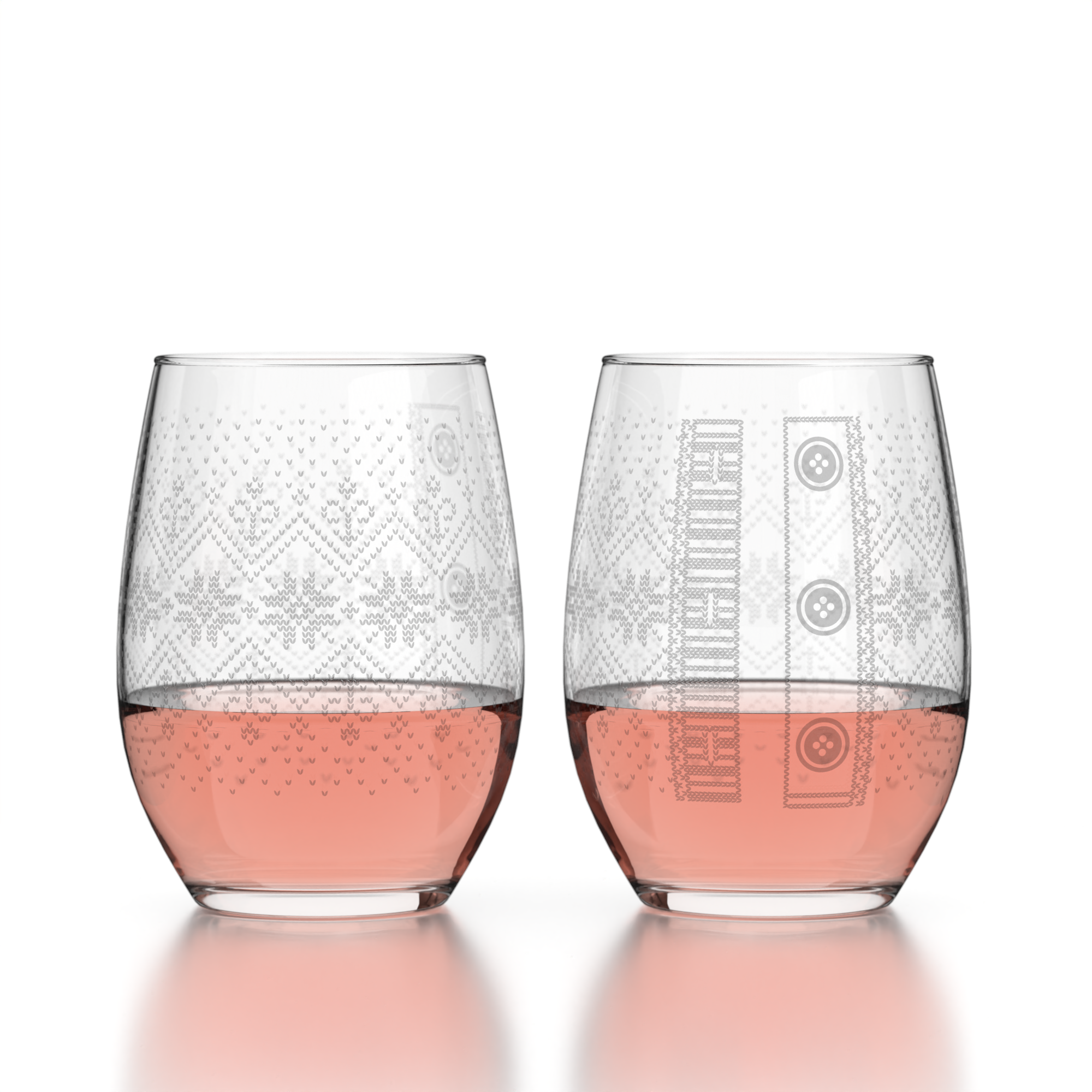 Custom Night Sky Stemless Champagne Flute Pair - Well Told