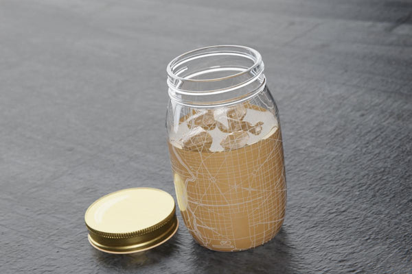 Washington DC Map Mason Jar